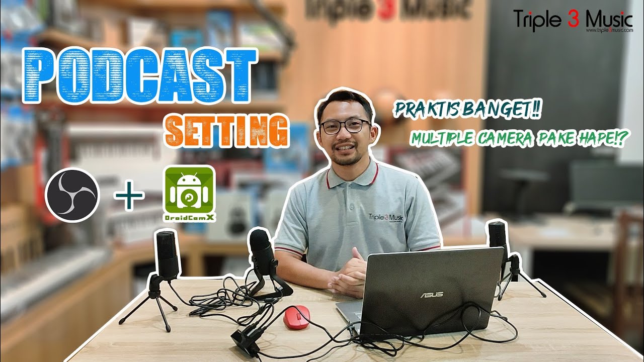 Tutorial setting podcast 3 Mic USB Fifine k669b & Fifine k678 sekaligus pada OBS dan droidcam OBS