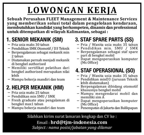 contoh iklan lowongan pekerjaan