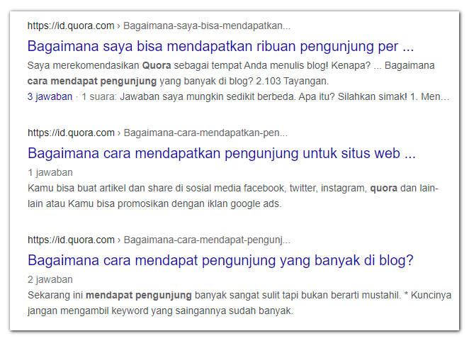 cara mendapatkan pengunjung website