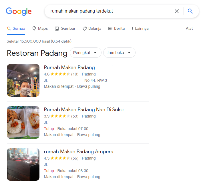 contoh local seo