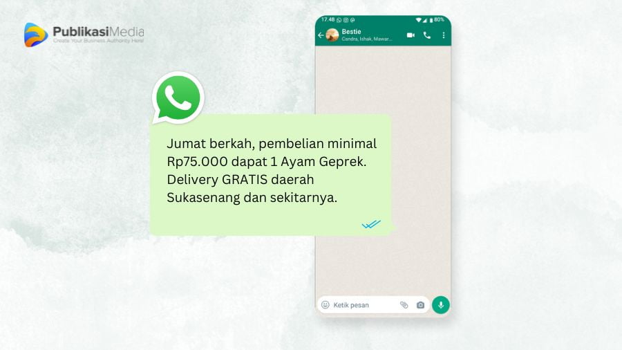 kata kata promosi makanan di wa