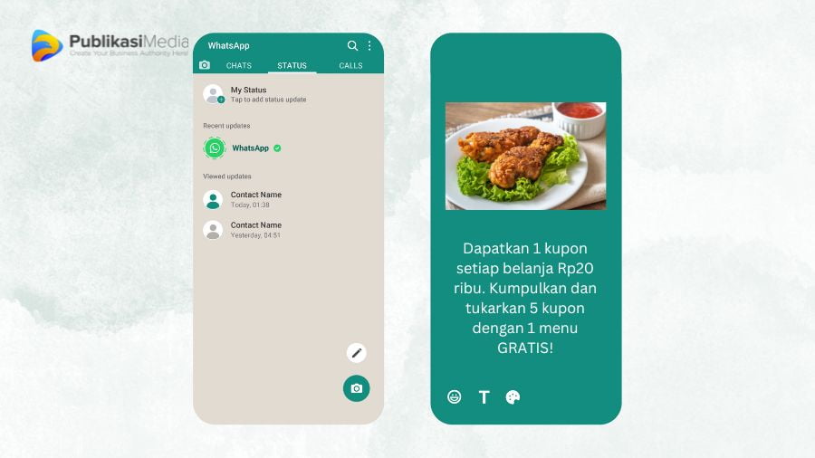 kata kata promosi makanan di wa