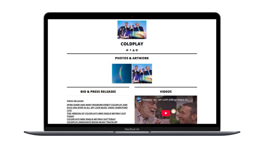 contoh press kit band