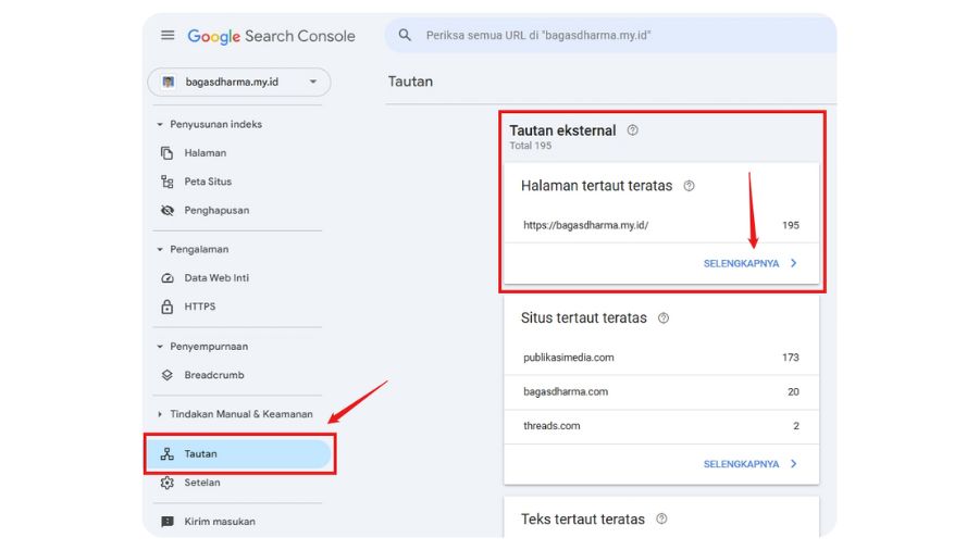 cek backlink website