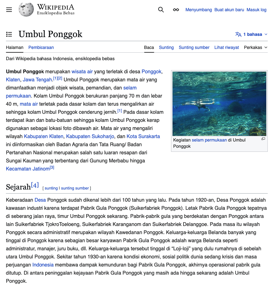 Umbul Ponggok Wikipedia